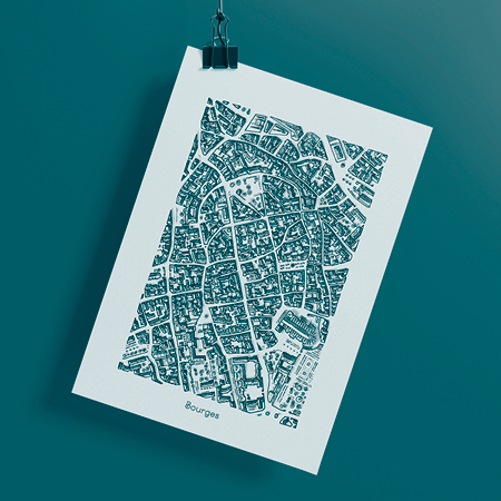 illustration plan de ville par asken